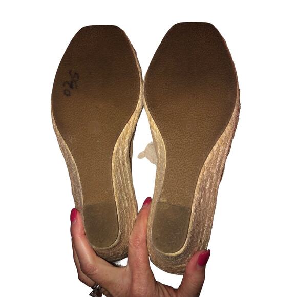 Bandolino Women Sz 8‎ M Brown Floral Wedge Suede Leather Shoes - Picture 8 of 11